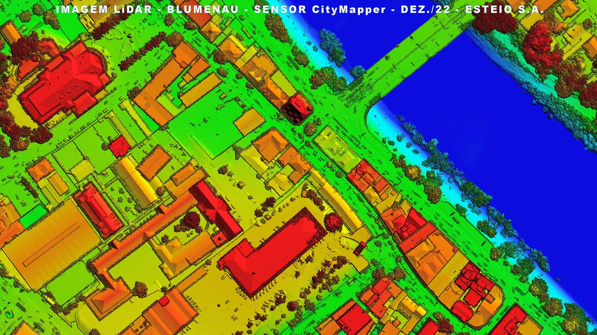 Nuvem de pontos LiDAR da cidade de Blumenau