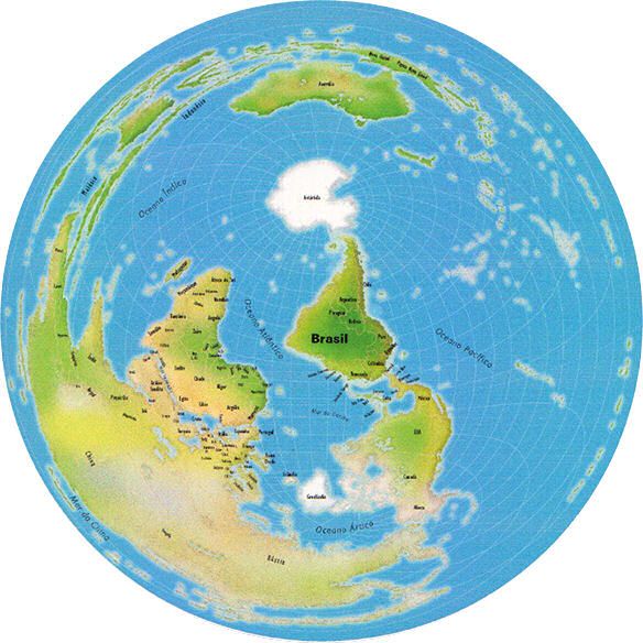 Globo Invertido - Cartografia sob a ótica brasileira